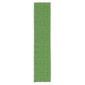 Elegant Green Geometric Patterns ショートテーブルランナー (正面)