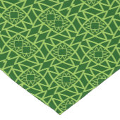 Elegant Green Geometric Patterns ショートテーブルランナー (コーナー)