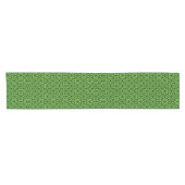 Elegant Green Geometric Patterns ショートテーブルランナー (横)