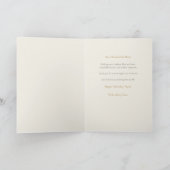 Elegant Green & Gold Birthday Card for Mom カード (内部)