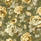 Elegant Green Gold Throw Botanical Chic Accent フリースブランケット
