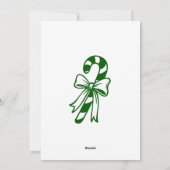 Elegant Green Hand Drawn Bow Wreath Christmas シーズンカード (裏面)