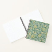 Elegant Green Jasmine Floral Pattern ノートブック (内部)