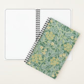 Elegant Green Jasmine Floral Pattern ノートブック (内側)