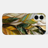 Elegant Green Leaf iPhone Case Minimal Botanical Case-Mate iPhoneケース (裏面 (横))