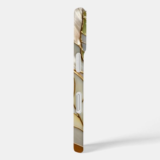 Elegant Green Leaf iPhone Case Minimal Botanical Case-Mate iPhoneケース (裏面 / 右)