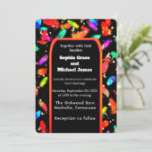 Elegant Green Leaves Nature Design | Minimal Botan 招待状 (スタンド正面)