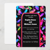 Elegant Green Leaves Nature Design | Minimal Botan 招待状 (正面/裏面)