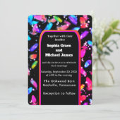 Elegant Green Leaves Nature Design | Minimal Botan 招待状 (スタンド正面)