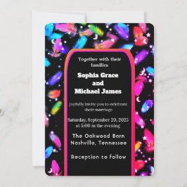 Elegant Green Leaves Nature Design | Minimal Botan 招待状