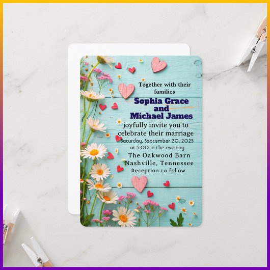 Elegant Green Leaves Nature Design | Minimal Botan 招待状