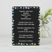 Elegant Green Leaves Nature Design | Minimal Botan 招待状 (スタンド正面)