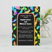 Elegant Green Leaves Nature Design | Minimal Botan 招待状 (スタンド正面)