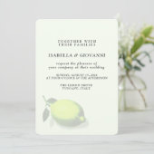 Elegant Green Lemon Tuscany Wedding 招待状 (スタンド正面)