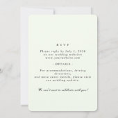 Elegant Green Lemon Tuscany Wedding 招待状 (裏面)