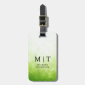 Elegant Green Light geometric Background ラゲッジタグ (正面縦)