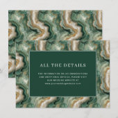 Elegant Green Marbled Details エンクロージャーカード (正面/裏面)