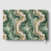 Elegant Green Marbled Waves ゲストブック (裏面)