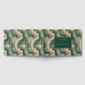 Elegant Green Marbled Waves ゲストブック (全面)