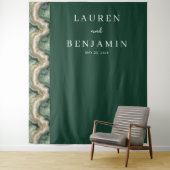 Elegant Green Marbled Waves タペストリー (インサイチュ)