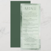 Elegant Green Menu Template メニュー (正面/裏面)
