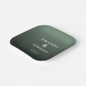 Elegant Green Minimalist ペーパープレート (傾斜あり)