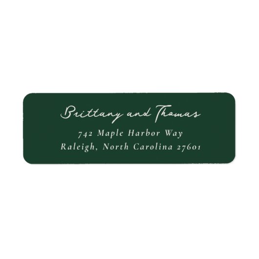 Elegant Green Minimalist ラベル (正面)