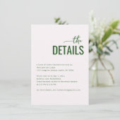 Elegant Green Minimalist Details エンクロージャーカード (スタンド正面)