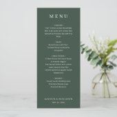 Elegant Green Minimalist Menu メニュー (スタンド正面)