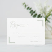 Elegant Green Minimalist RSVP (スタンド正面)