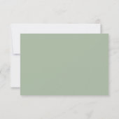 Elegant Green Minimalist RSVP (裏面)
