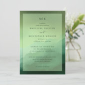 Elegant Green Minimalist Wedding Invitation 招待状 (スタンド正面)