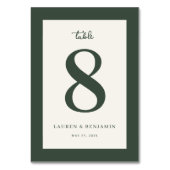Elegant Green Number Eight テーブルナンバー (裏面)