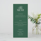 Elegant Green Old Money Wedding メニュー (スタンド正面)