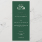 Elegant Green Old Money Wedding メニュー (正面)