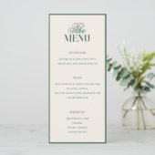 Elegant Green Old Money Wedding メニュー (スタンド正面)