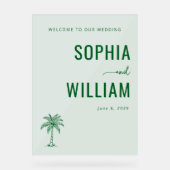 Elegant Green Palm Tree アクリルサイン (正面)