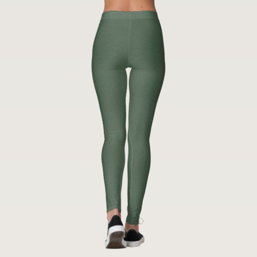 Elegant Green Pattern Workout Leggings レギンス (裏面)