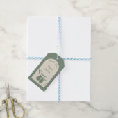 Elegant Green Pear Wedding Thank You ギフトタグ (より糸付き)