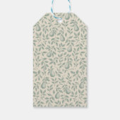 Elegant Green Pear Wedding Thank You ギフトタグ (裏面)