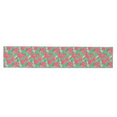 Elegant green pink preppy Christmas table runner ミディアムテーブルランナー (横)
