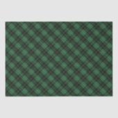 Elegant Green Plaid Christmas Holiday  薄葉紙 (正面)