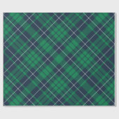 Elegant Green Plaid Pattern ラッピングペーパー (フラット)
