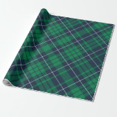 Elegant Green Plaid Pattern ラッピングペーパー (アンロールド)