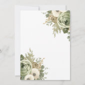 Elegant Green Quinceañera Invitation 招待状 (裏面)