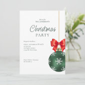 Elegant Green Red Christmas Party シーズンカード (スタンド正面)