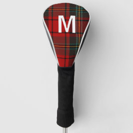 Elegant green & red tartan plaid Personalized  ゴルフヘッドカバー