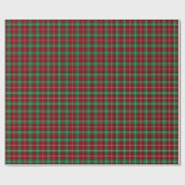 Elegant green & red tartan plaid Personalized ラッピングペーパー (フラット)
