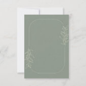 Elegant Green Save The Date Wedding 招待状 (裏面)