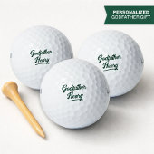 Elegant Green Script Godfather Gift ゴルフボール
